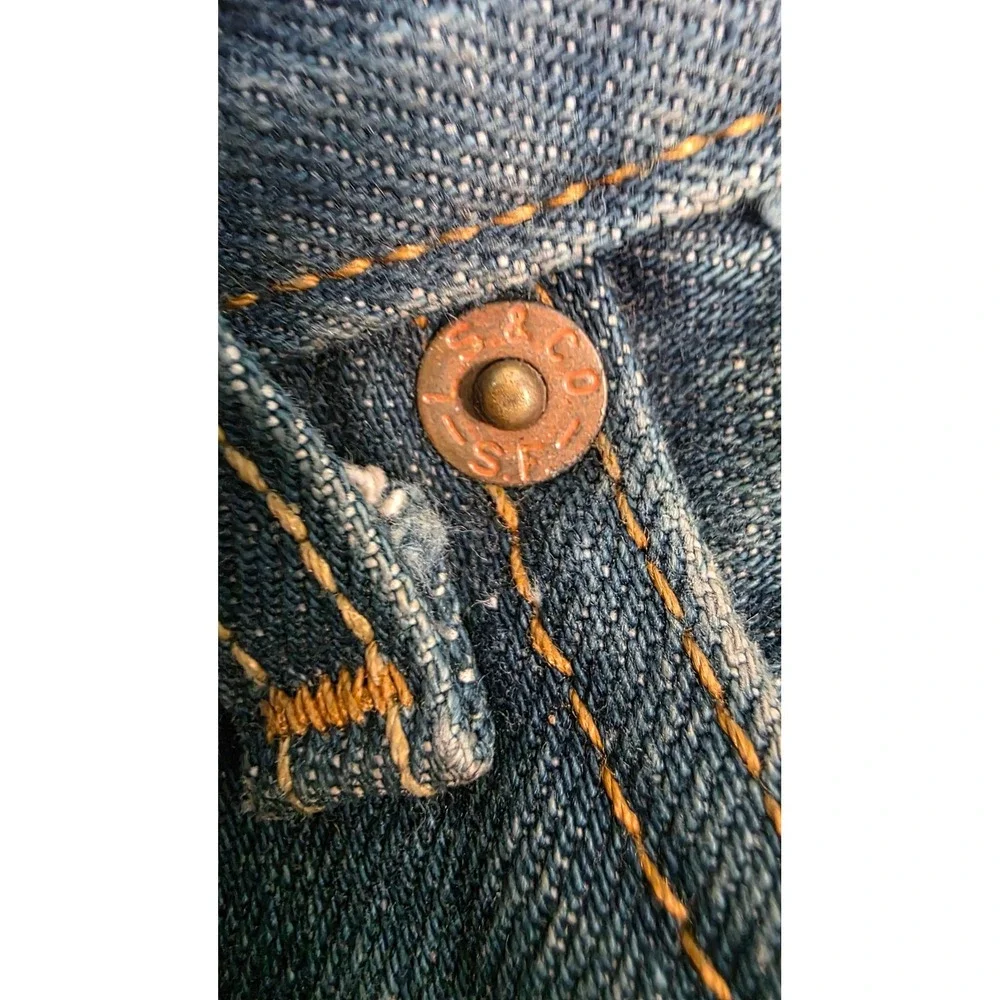 Levis 501 Original Fit Jeans Mens 40x34 Medium Wash Blue Denim Button Fly
